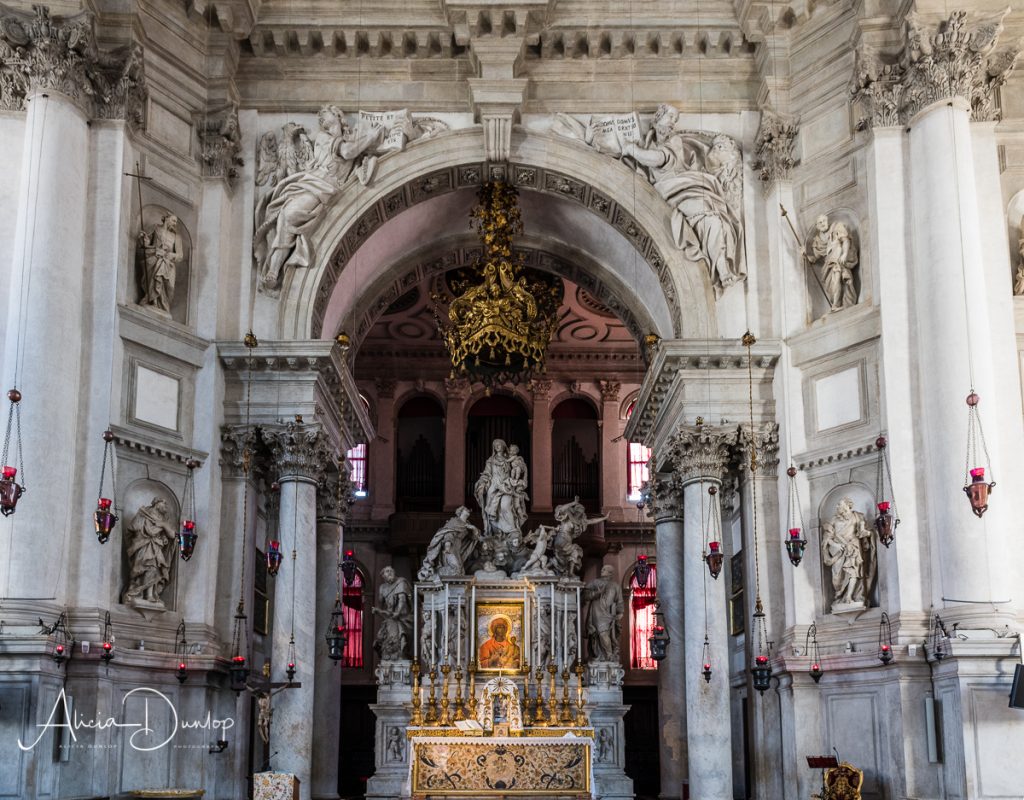 An interior view of Santa Maria della Salute - Venice in Spring series things to do in Venice